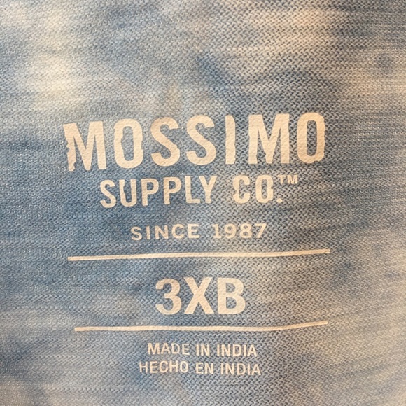 NWT Mossimo Supply Co. mens blue white tee Size 3X - Picture 2 of 7
